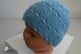 Bonnet bleu tricoté main tricot bebe
