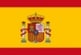 La bandera del Reino español, que presenta idioma española