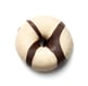 a chocolate covered donut with chocolate icing