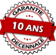 Badge Garantie Décennale 10 ans pour travaux de toiture avec couvreur certifié dans les Hauts-de-Seine 92.