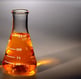 a beakle of liquid in a beakle of a beakle