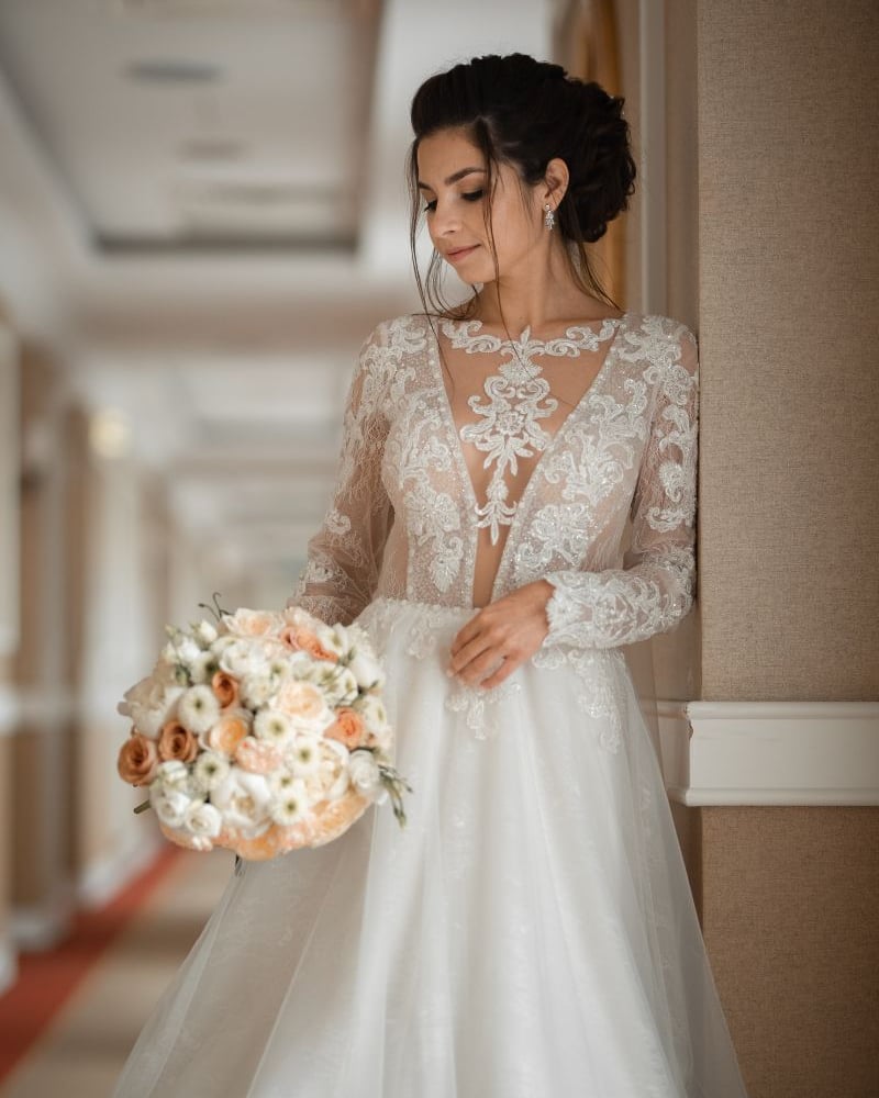 Seashell Detail Gown wedding dress