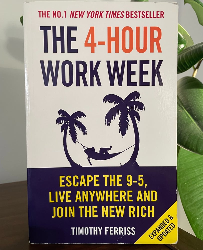 a book cover of the 4 hour work week