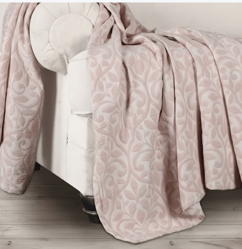 pink spring throw blanket