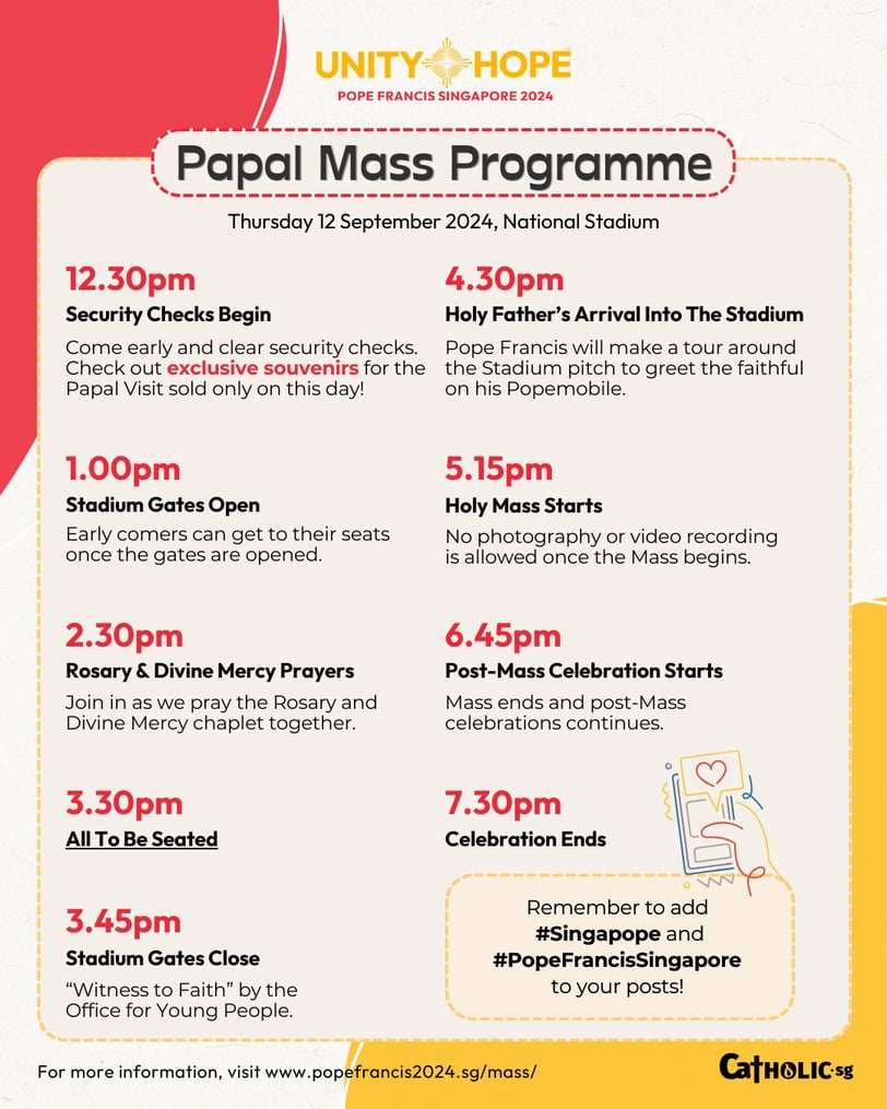 Pope Francis Holy Mass in Singapore 