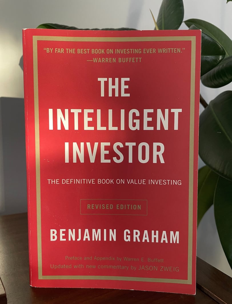 a book cover of the book the intelligent investor