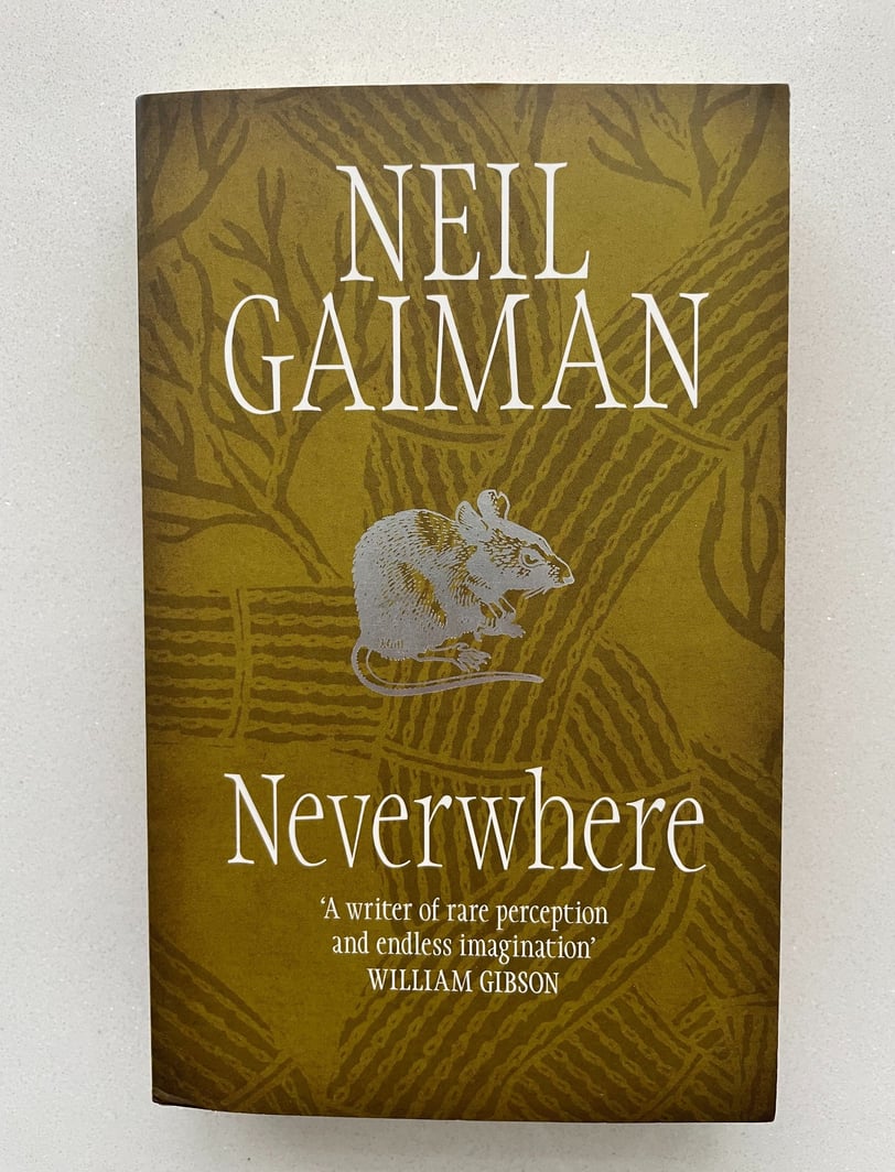 a book cover of Neverwhere