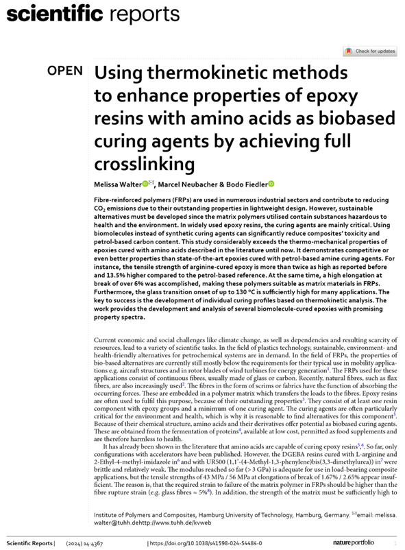 Using thermokinetic methods to enhance properties of epoxy resins with amino acids as biobased curin