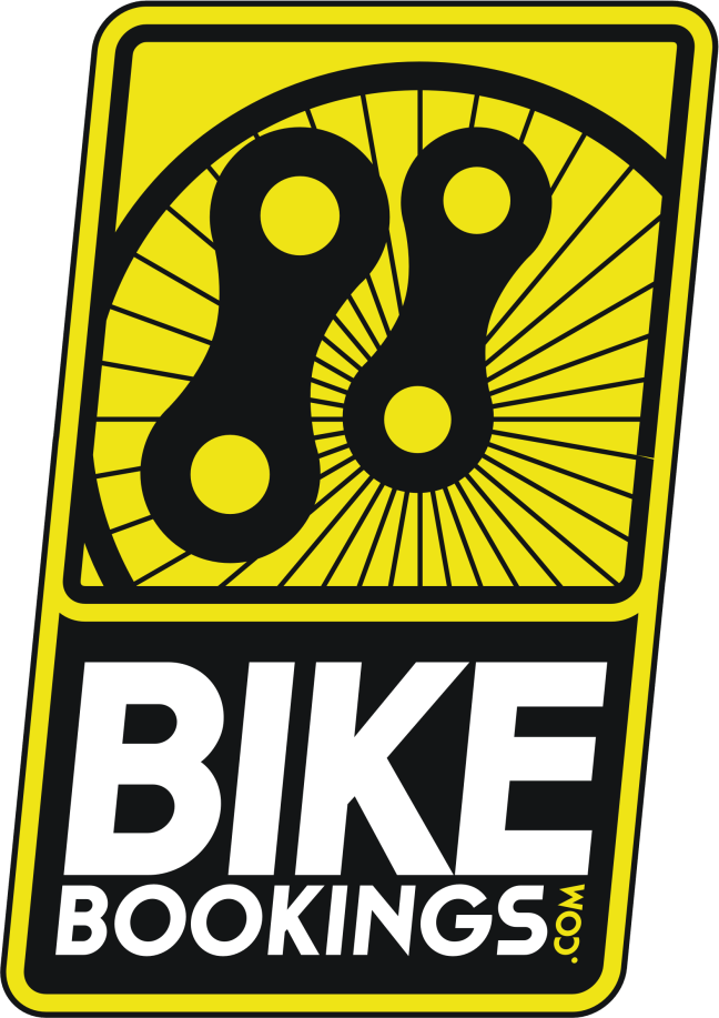 a bike with a bicycle wheel and a bike