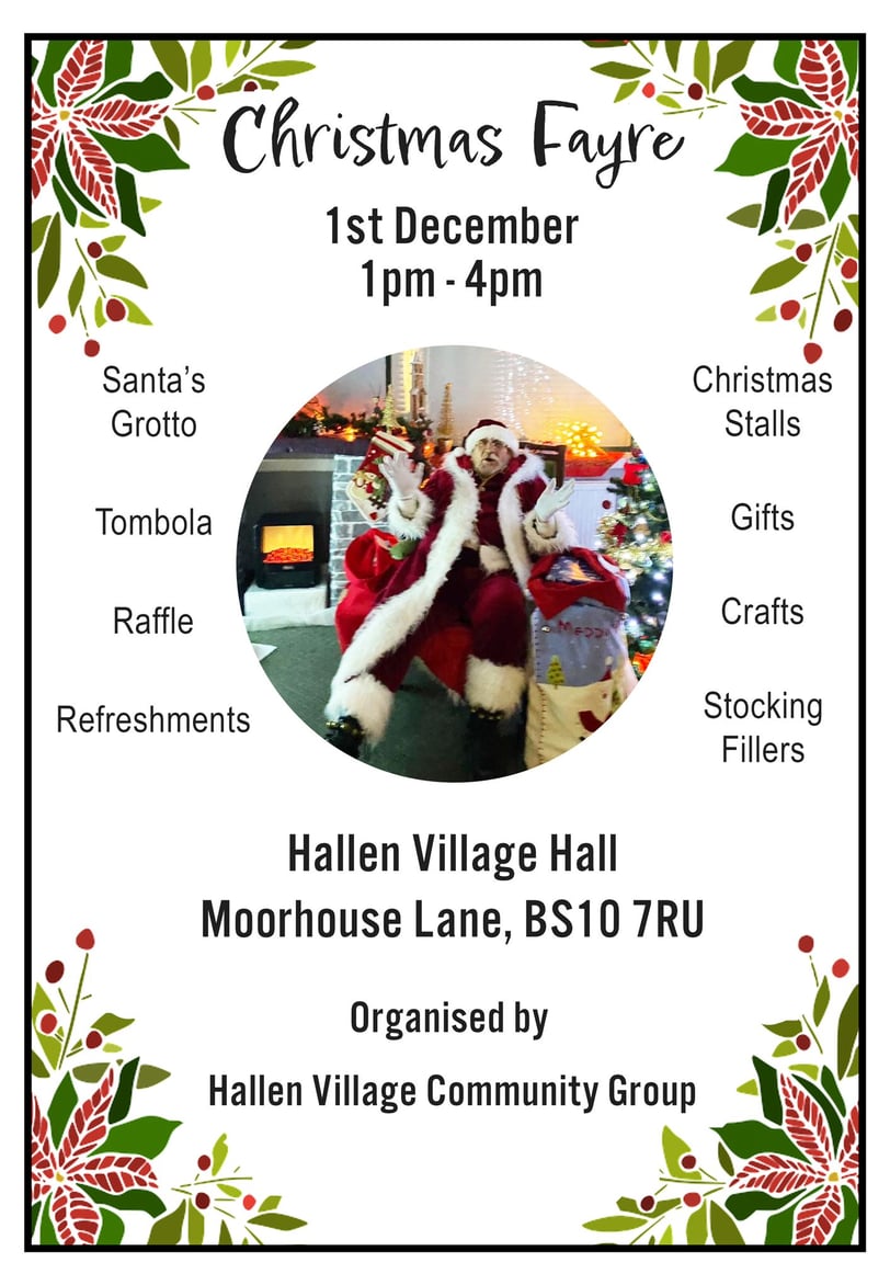 Hallen Christmas Fayre poster