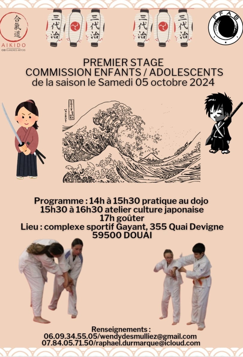 stage aïkido douai enfant adolescent