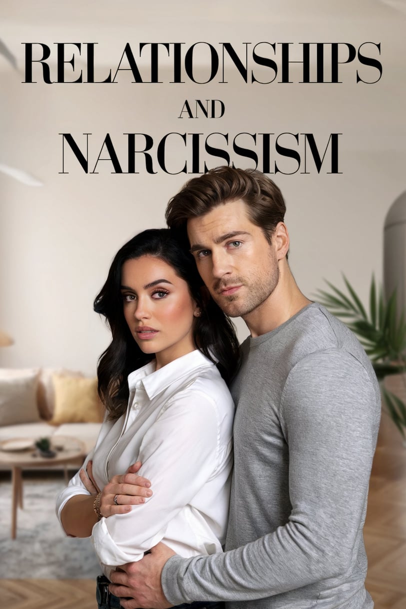 a man and woman standing next to each other in a living room