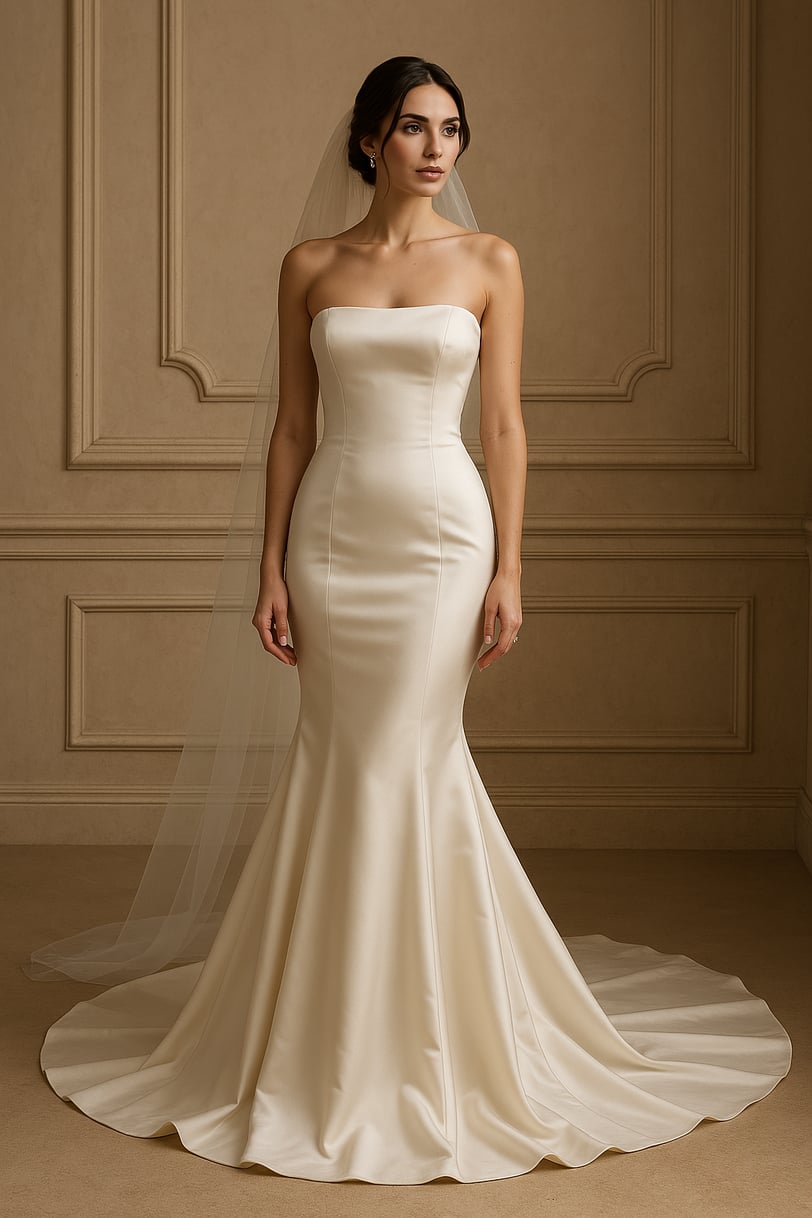 robe satin princesse porté par une femme