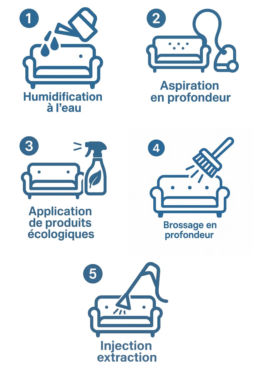 image de la méthode de nettoyage en profondeur en 5 étapes