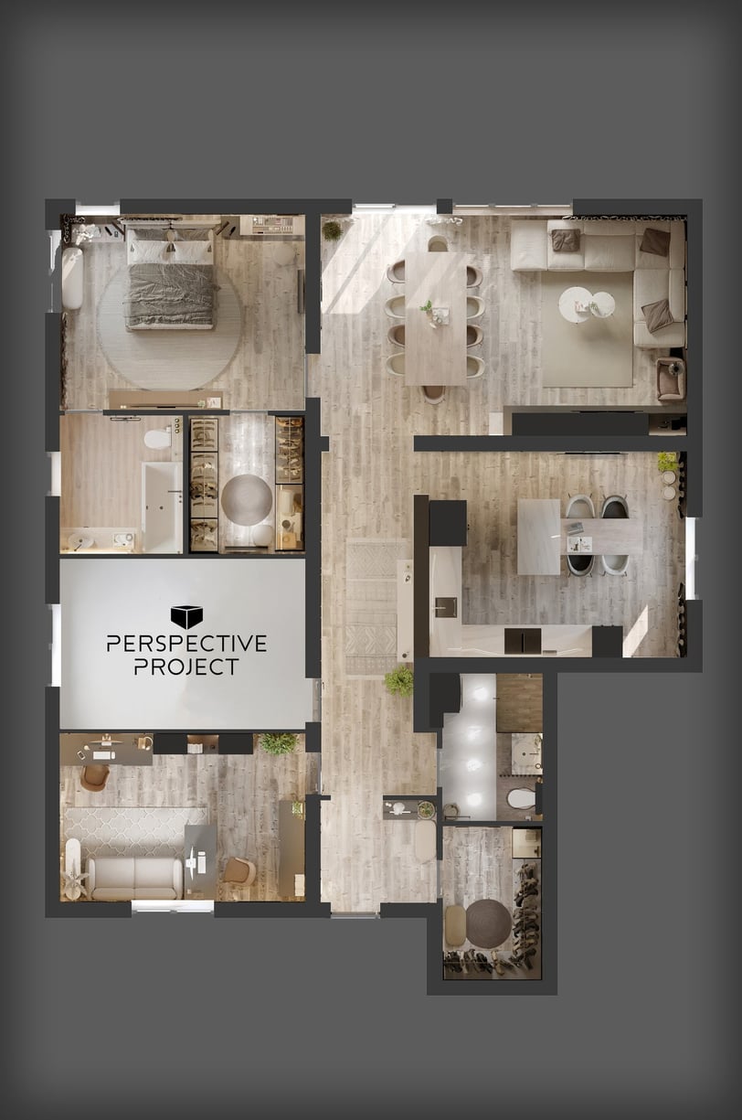 floor plan 3d visualization rendering cgi