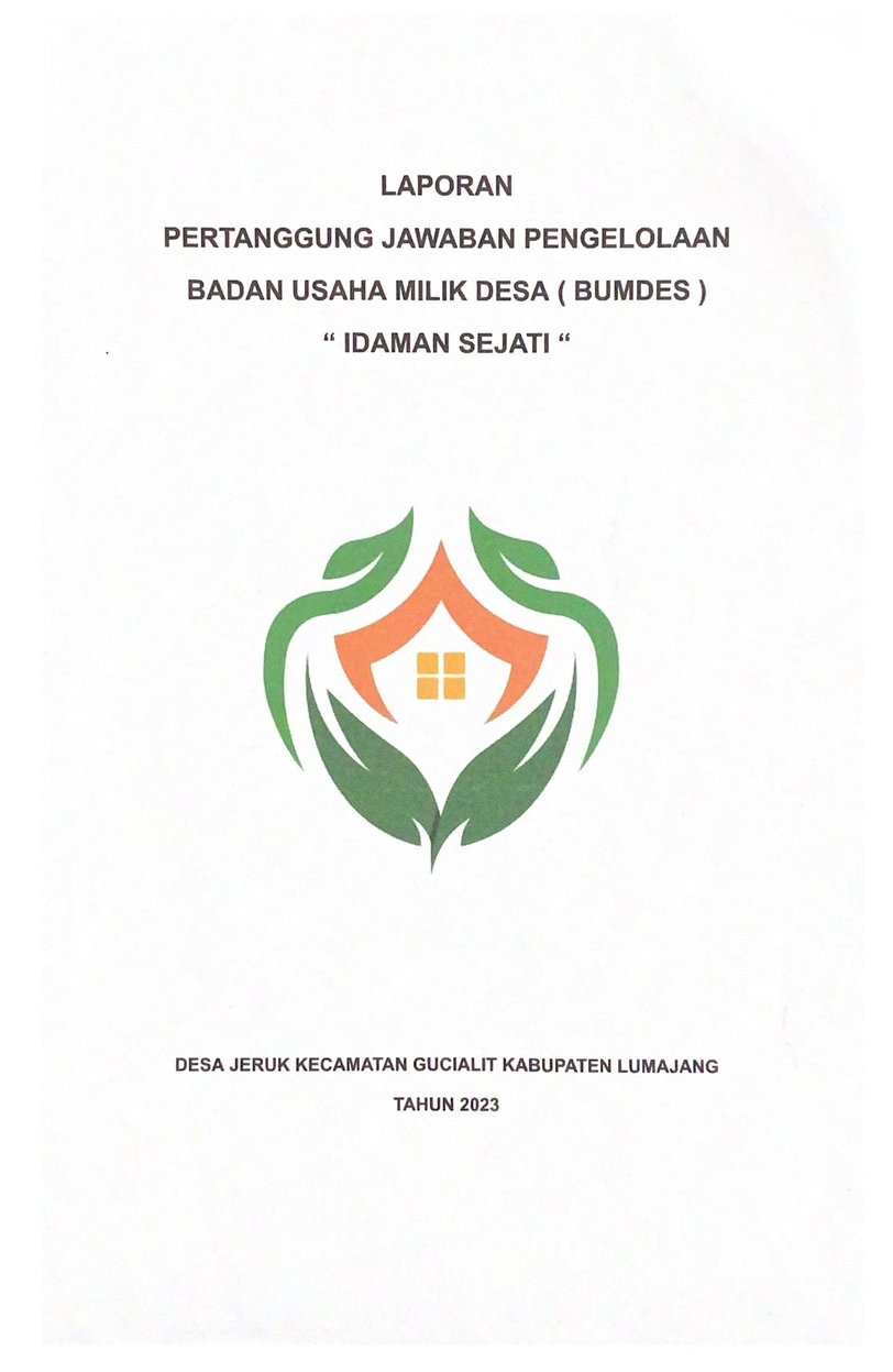 Halaman 1 - LPJ BUMDes T.A, 2023