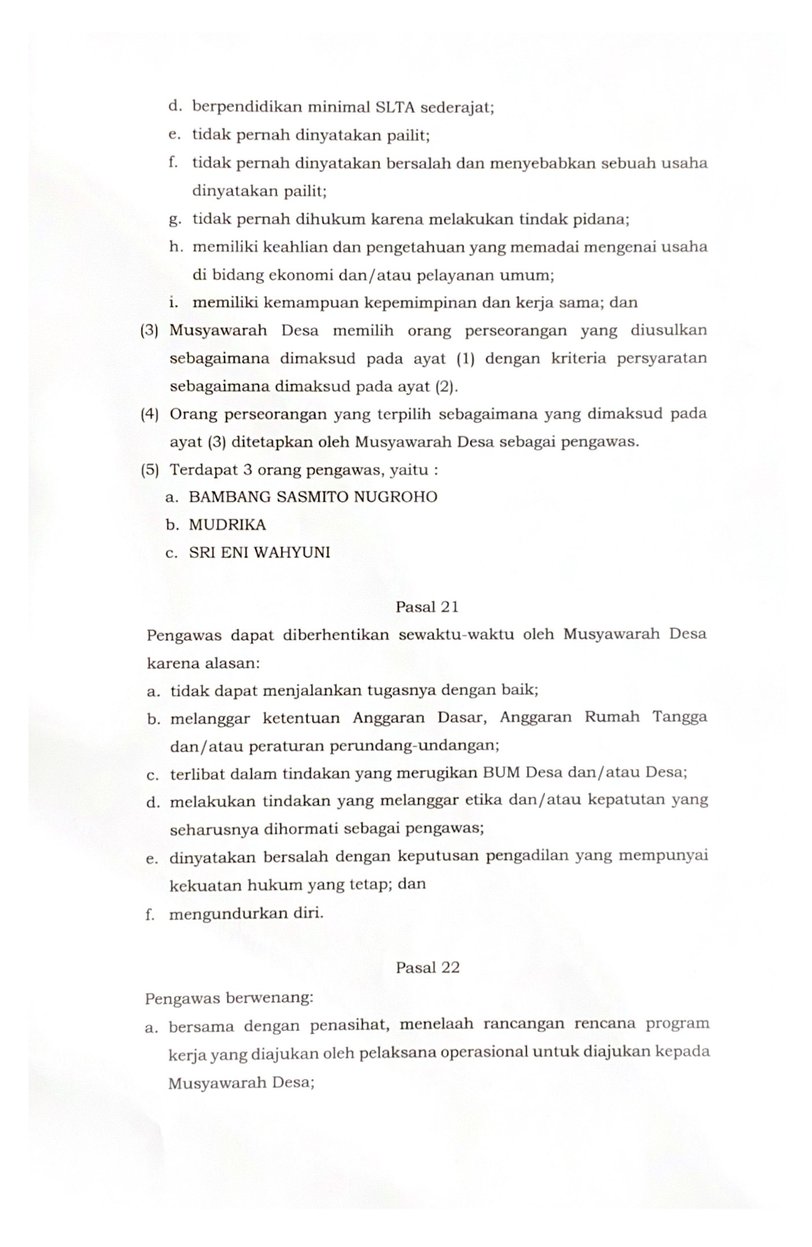 Halaman 15 - Anggaran Dasar BUMDes Idaman Sejati