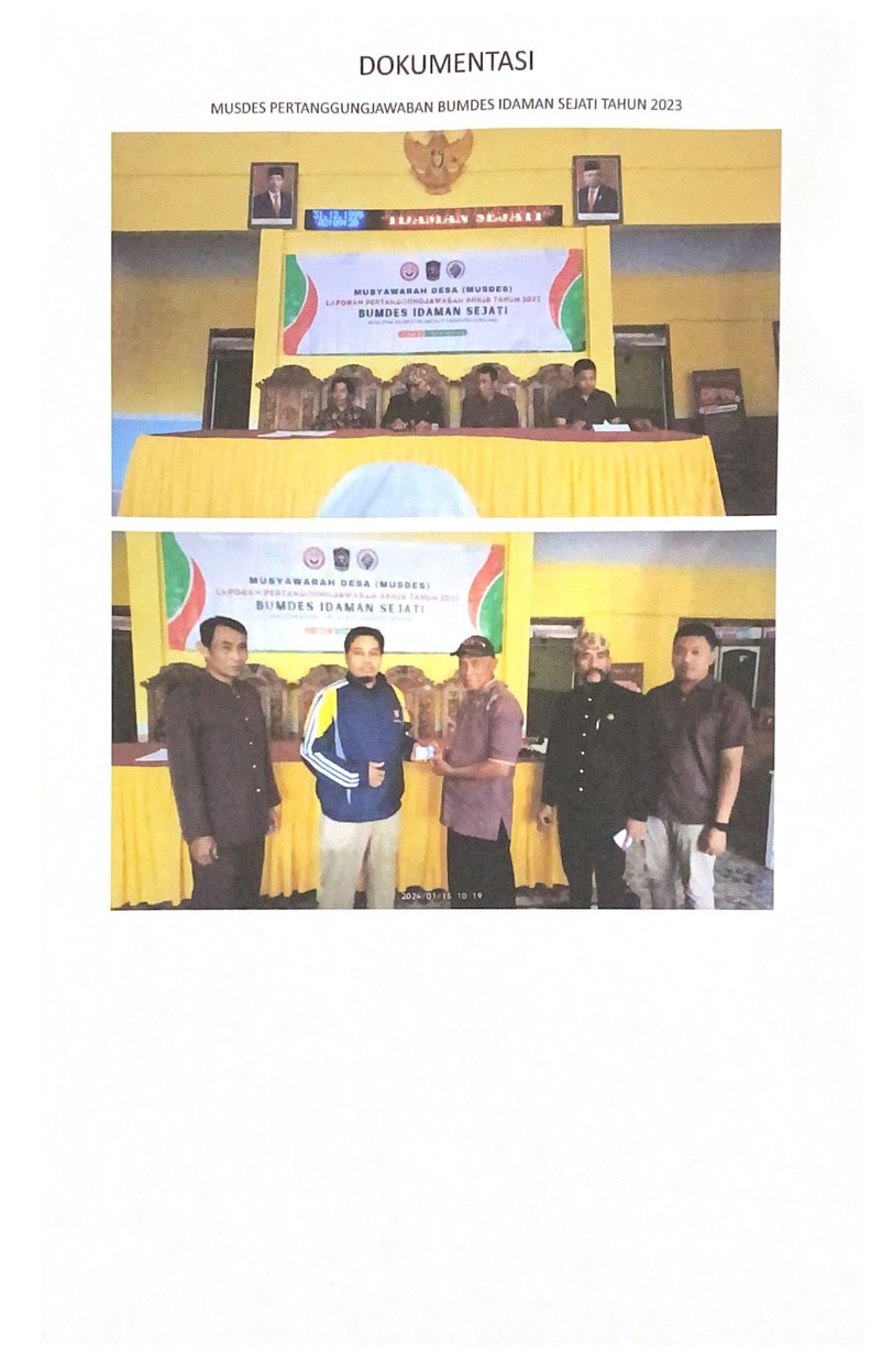 Dokumentasi MUSDes Halaman 1 - LPJ BUMDes T.A, 2023