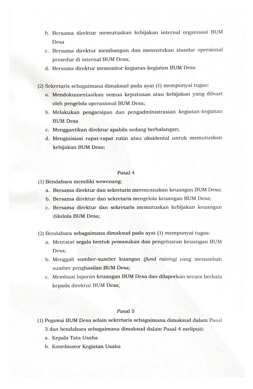 Halaman 4 - Anggaran Rumah Tangga BUMDes Idaman Sejati