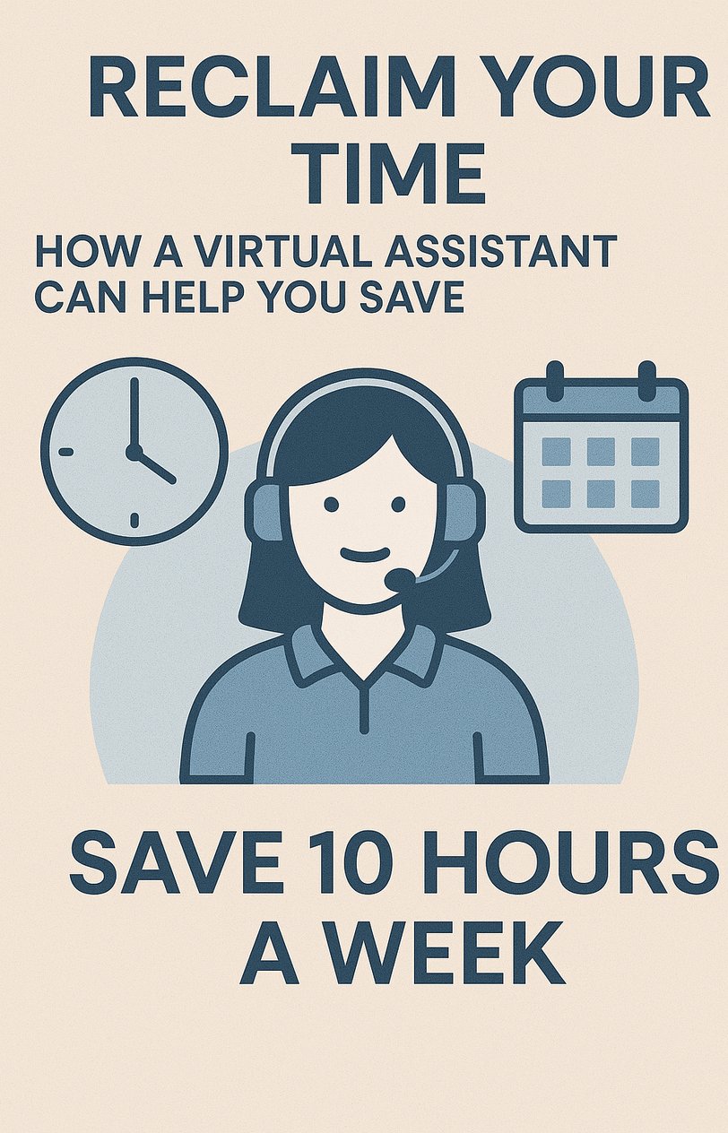 a woman with a headset and a clock