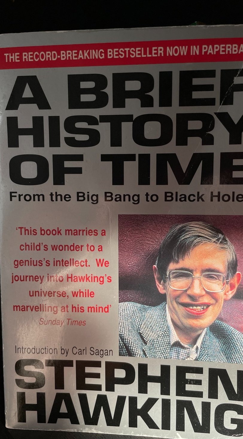 a book cover of A brief history of time