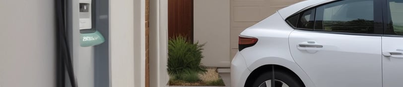 an electric car being charged by a charger