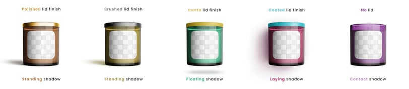 Photoshop mockup template for candle makers