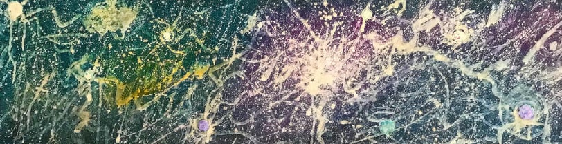 "Una danza vibrante, sinfonía de la creación". Obra expresiva que celebra la vida y el color.