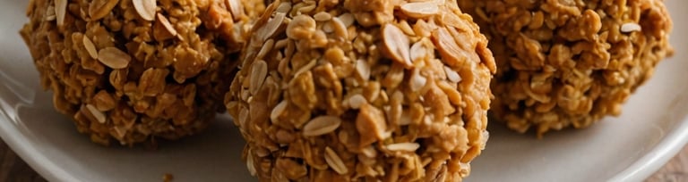 a plate of Pumpkin & Oat No-Bake Bites trats for dogs