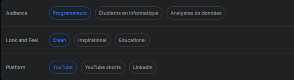 InVideo: Specify your target audience before generating the video.