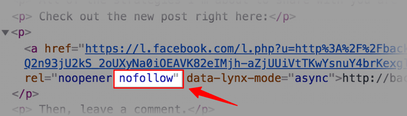 nofollow link checking method