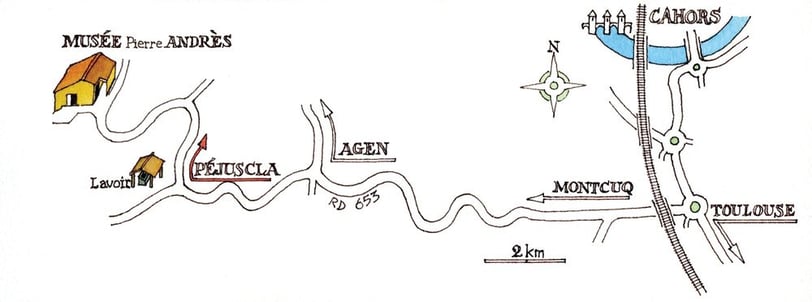 Plan d’accès au Musée Pierre Andrès