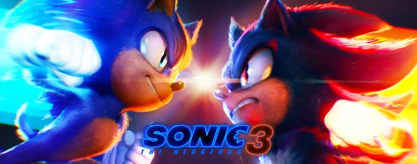 Imagem de Sonic vs Shadow, um avançando um no outro com uma pose de luta, ambos com as mão fechadas preparando um soco.