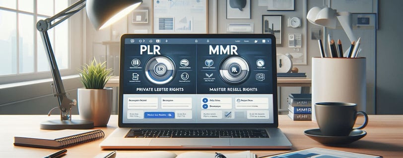 Laptop showing a PLR vs. MMR comparison in a modern workspace.