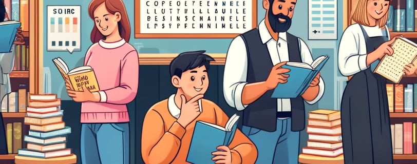 an-engaging-illustration-showing-people-choosing-the-right-word-search-book-for-their-skill-l