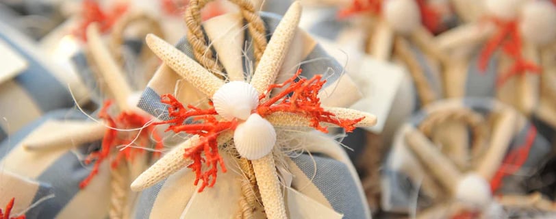 beach themed wedding favours