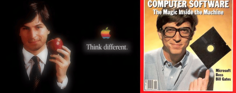 Steve Jobs (INTJ) and Bill Gates (INTP)