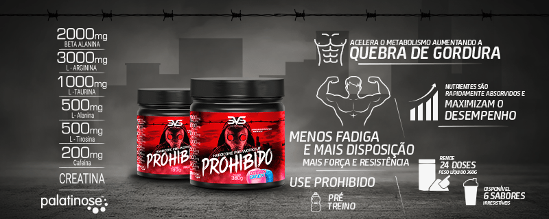 3VS Nutrition Pré-Treino Prohibido