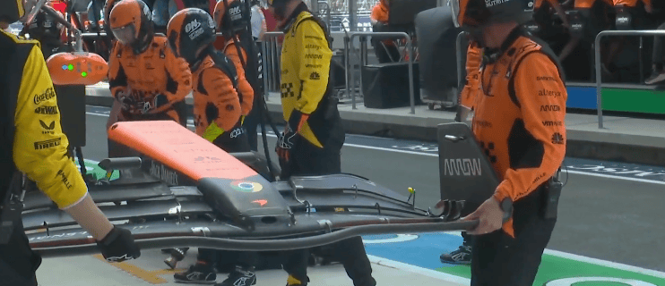 front wing swap for oscar piastri at the 2024 Formula One Miami Grand Prix