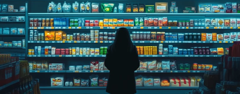 a person standing in front of a store
