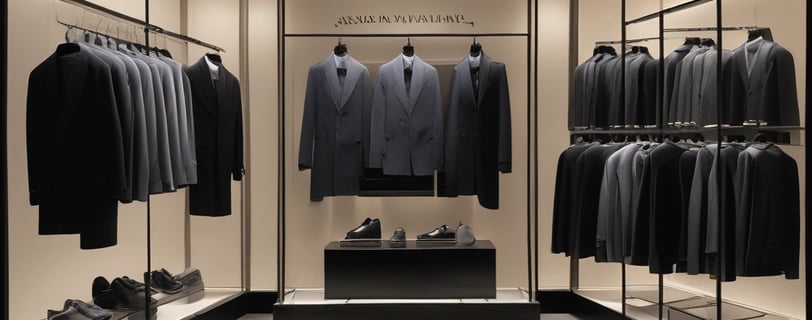 A sleek storefront of Giorgio Armani