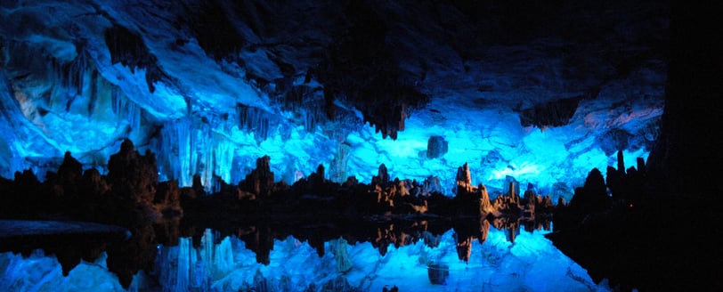 The colourful Reed Flute Caves, Guilin, China