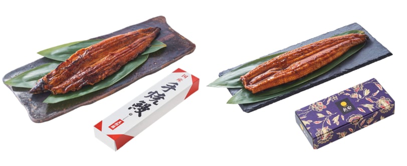 堺市で販売される堺の老舗「五郎藤(ごろうとう)」の手焼きうなぎ画像2種類