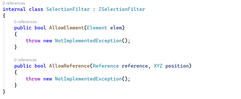 Apply ISelection Filter