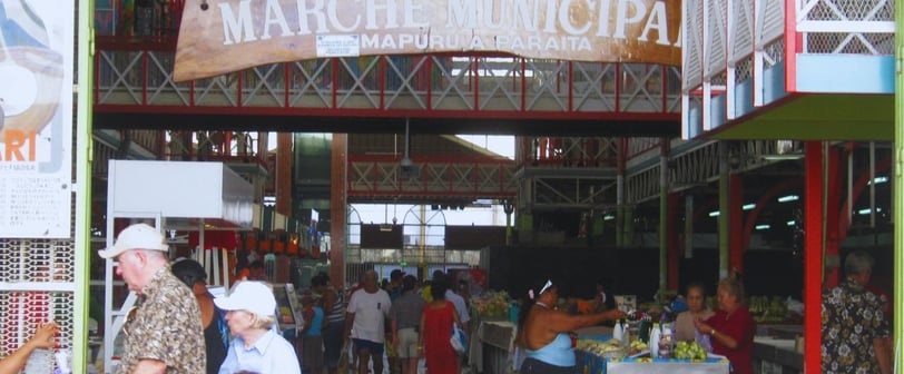 foto do mercado municipal papeete no tahiti