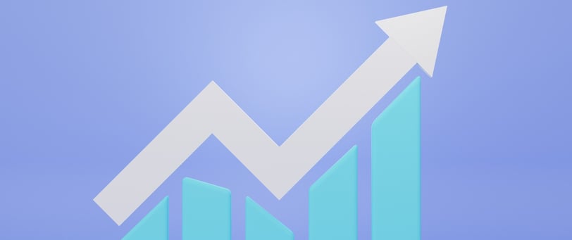 investing arrow going up for growth stocks
