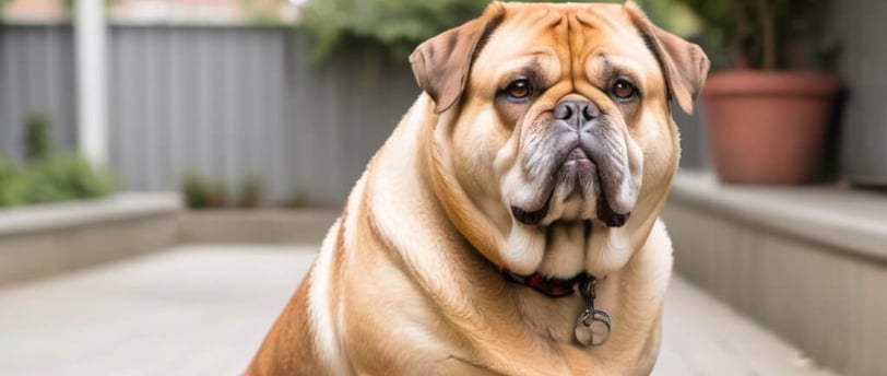 Fat pug - small breed dog sitting on floor