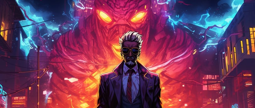 AI generator art of a supervillain, created by Fortune Owens, The Media Vibe 