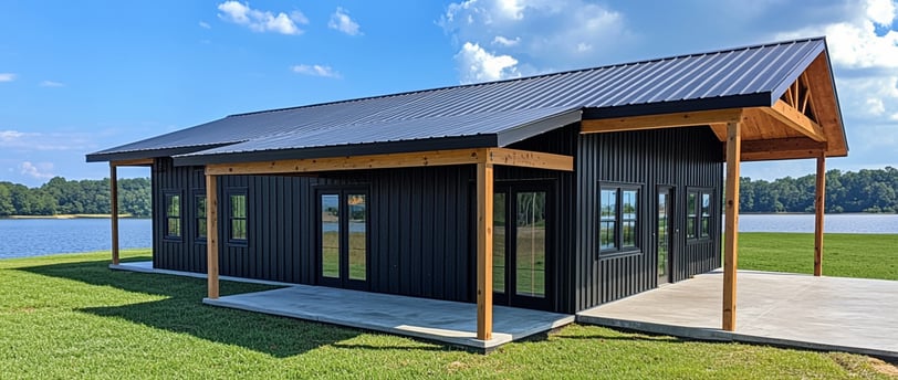black on black barndominium 2 bedroom 1200 sqft buckeye plans