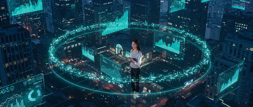 a futuristic image that represents financial investment